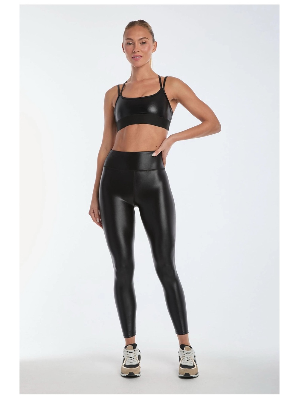 Noli Liquid Legging M Black High Shine Glossy Faux Leather Performance Quick Dry
